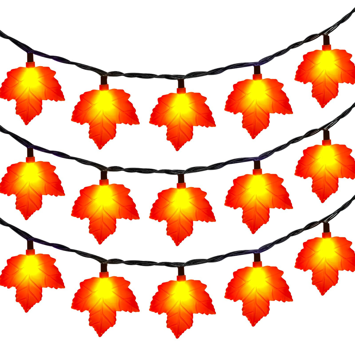 8.5 FT Fall String Lights with 10 LED 3D Acorn Plug in Autumn Décor Lights