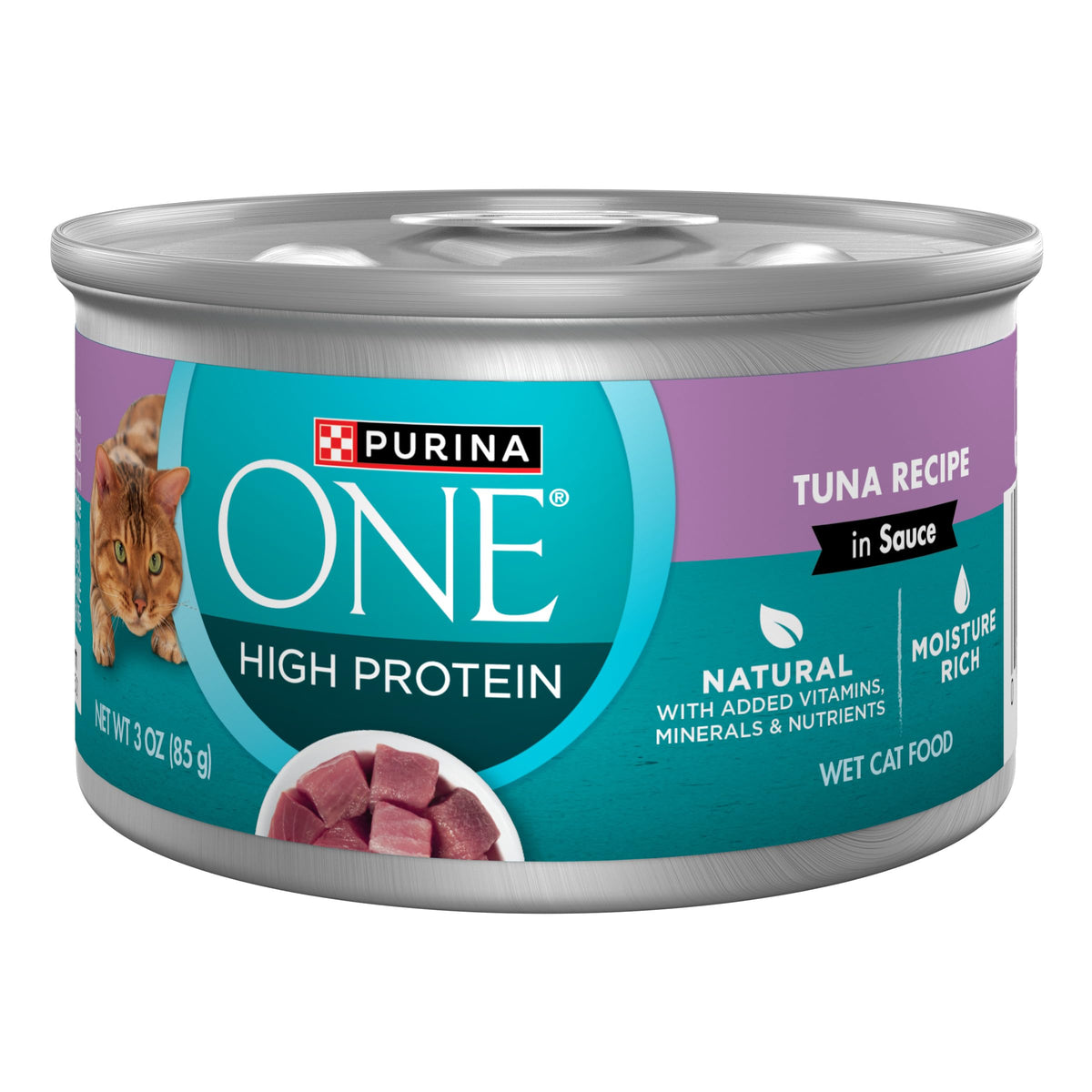 Purina ONE Natural, High Protein Cat Food Variety Pack, Turkey, Chicken and Tuna Recipes - (2 Packs of 12) 3 oz. Cans