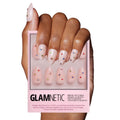 Glamnetic Press On Nails - Short Round, Glossy Fake Nails 30 Pc Full Kit | Neutral press on nails, 12 sizes. Everyday glue-on set. Waterproof, chip-resistant, up to 2 weeks wear