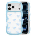 QLTYPRI Bow Case for iPhone 13/iPhone 14 Wavy Fame, Pink