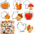 Fall Thanksgiving Cookie Cutters - 7PCS Stainless Steel Biscuit Molds
