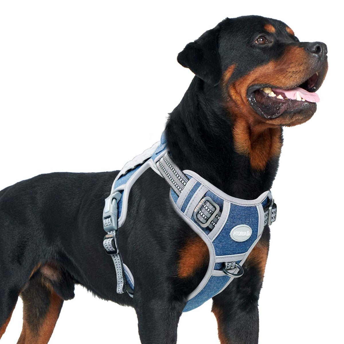Auroth Tactical Dog Harness for Large Dogs No Pull Adjustable Pet Harness Reflective K9 Working Training Easy Control Pet Vest Military Service Dog Harnesses Army Yellow L
