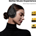 Oraolo Mission 200 Bluetooth Headphones, Over-Ear Bluetooth 5.3 Headset, 3 EQ Modes 60H Playtime, Low Latency HiFi Deep Bass for PC Cellphone Home Black