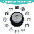 Ultra-Quiet Replacement Pump for Stainless Steel Cat Water Fountains - SMA-800 Motor - Safe and Easy to Clean with Low Voltage DC 5V and USB Cable (Pump) (Side Pump)