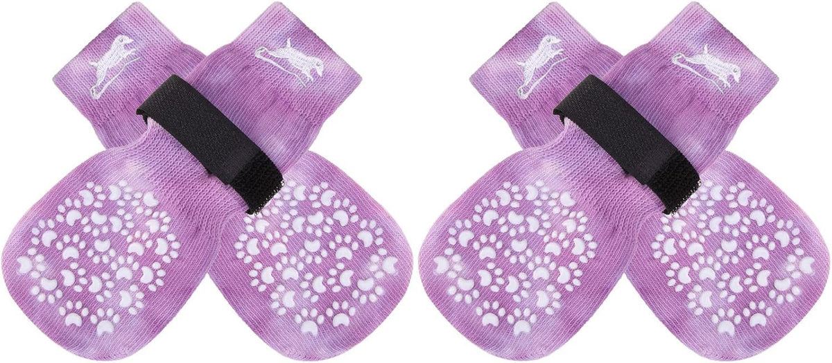 Anti Slip Dog Socks to Prevent Licking Paws, Dog Shoes for Hot Pavement, Dog Booties for Small Medium Large Senior Dogs, Traction Control Boots & Paw Protectors for Hardwood Floors