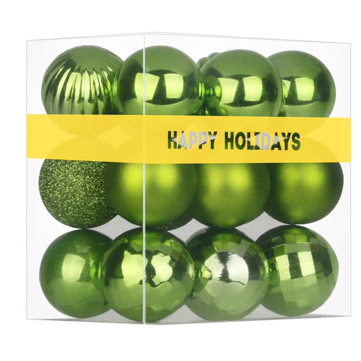 White 4.0" Large Christmas Balls - Christmas Tree Decoration Ornaments Shatterproof Hanging Balls for Birthday Halloween Holiday Wedding Decorations Set of 4pcs