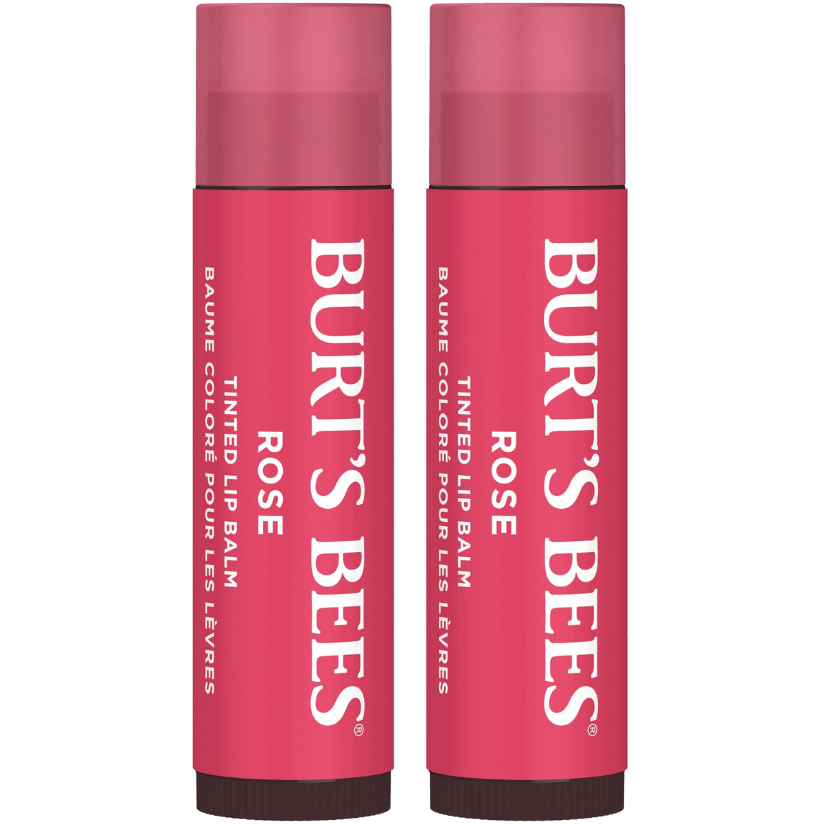 Burts Bees Tinted Lip Balm Value Pack, Includes Red Dahlia, Daisy and Rose, 8 Hour Moisture, Provides a Hint of Color, Nourishing Shea Butter, 100 Percent Natural Origin, 0.15 oz., Three Tubes