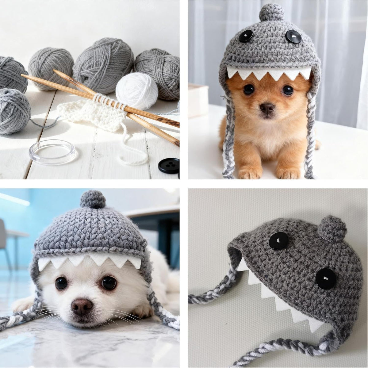 Cat Hat Cute Shark Shape Puppy Headwear