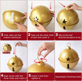 Christmas Decor, Set of 3 Giant Metal Christmas Bells (7.1", 9.84", 12.2")