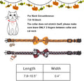 ADOGGYGO Halloween Cat Collar with Bow Bell, Skull Cat Bow Tie Collar
