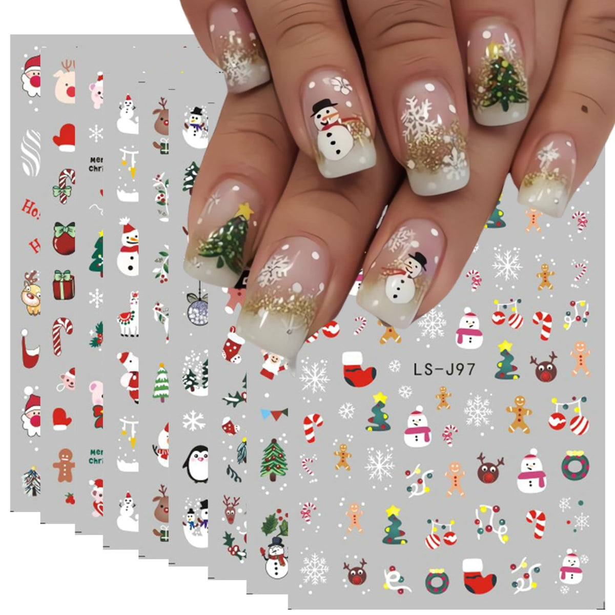 Halloween Nail Art Stickers Cute Ghost Pumpkin 3D Self-Adhesive Nail Decals Bat Cat Skull Designs Nail Decorations Halloween DIY Manicure Supplies for Women Girls&Kids 6Pcs