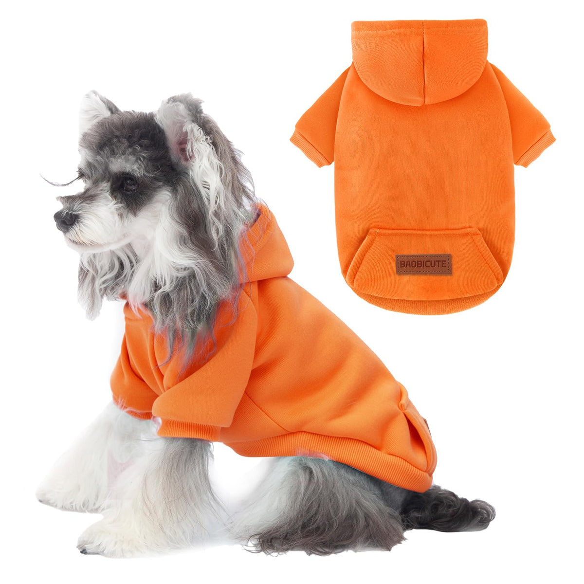 2 Pack Dog Hoodie Warm Hood Dog Sweater Cold Weather Small Dogs Sweatshirt Comfort Pet Clothes for Small Medium Dogs with Pockets Cats Chihuahua Clothes for Male Female Girl Boy Sporty Daily Wear