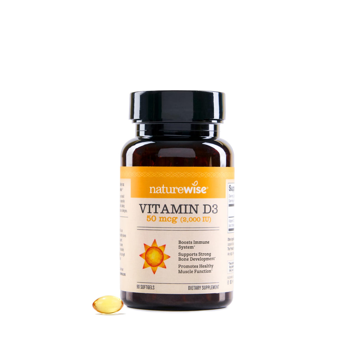 NatureWise Vitamin D3 2000iu (50 mcg) 1-Year Supply for Immune Support, Healthy Muscle Function, and Bone Health - Non-GMO, Gluten Free in Organic Extra Virgin Olive Oil, (Mini Softgel), 360 Count