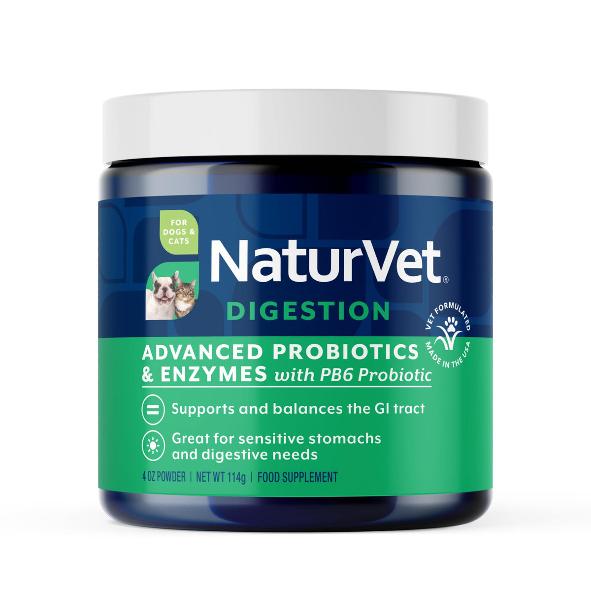NaturVet – Digestive Enzymes - Plus Probiotics & Prebiotics – Helps Support Diet Change & A Healthy Digestive Tract – for Dogs & Cats (Soft Chews, 120 Count)