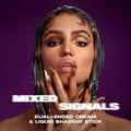Morphe Mixed Signals Dual-Ended Eyeshadow Stick - Cream Eyeshadow Pigment & Chrome Liquid Flakes for Bold, Layered Eye Makeup Looks - Flirtatious/Faithful (0.028 oz)