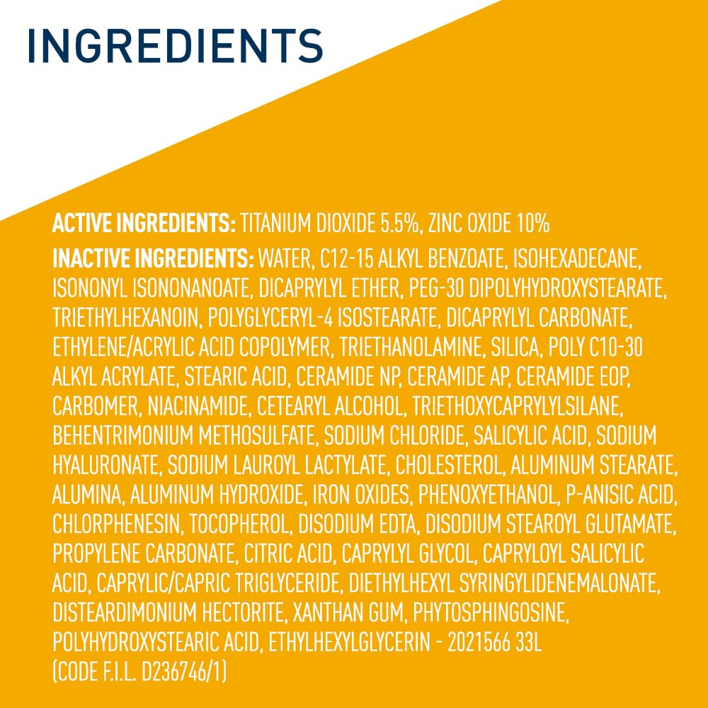 CeraVe Hydrating Mineral Sunscreen SPF 30 with Sheer Tint, Tinted Mineral Sunscreen with Zinc Oxide & Titanium Dioxide, Blends Seamlessly For Healthy Glow, Deep, 1.7 Oz