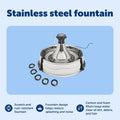 PetSafe Drinkwell Stainless Multi-Pet Fountain, red, 8 lb (PWW00-13705)