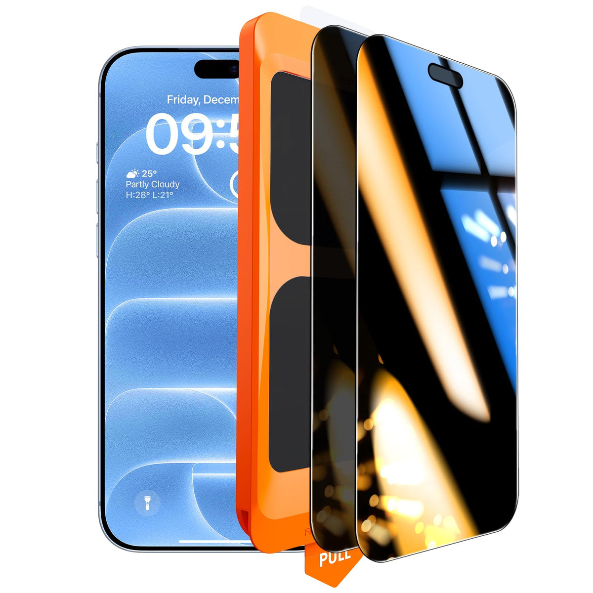 TOCOL for iPhone 15 Pro Screen Protector, Easy Installation