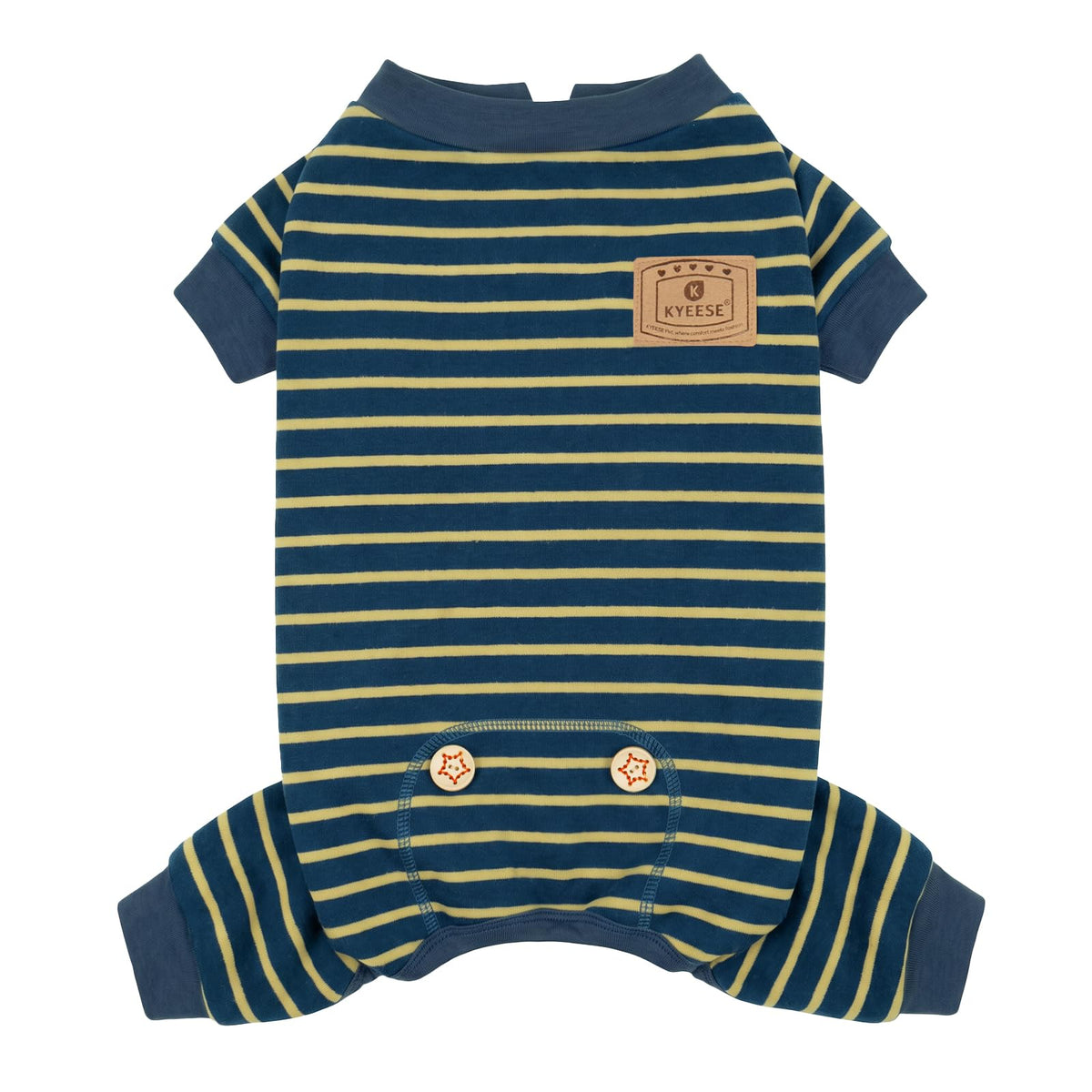 KYEESE Striped Dog Pajamas for Medium Large Dog Stretchy Onesie Daily Wear