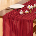 Fall Table Runner Terracotta Cheesecloth Boho Wedding Thanksgiving Decor