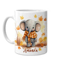 Hyturtle Fall Cat Maple Leaves Coffee Mug with Spoon Gifts on Birthday