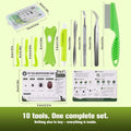 10 Pcs Tick Removal Tool Kit for Dogs, Cats & Humans | Safe No-Squeeze Tick Remover Set with Twister-Style Hooks, Portable Storage Case for Home & Outdoor Use