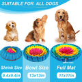 Vivifying Snuffle Mat for Dogs, Adjustable Dog Puzzle Toys Sniff Mat, Interactive Enrichment Toys for Slow Eating and Mental Stimulation (Red Yellow Blue)