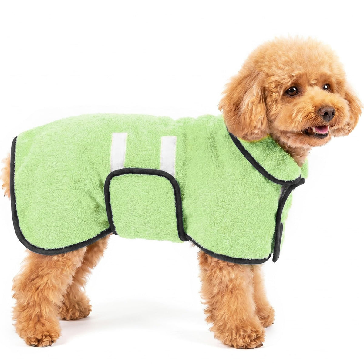 Dog Bathrobe, Super Absorbent for Small to Large Dogs, Dark Blue XL | Dog Robes with Soft Fleece, Warm & Cozy, Adjustable Fit, and Quick Drying Coat for Baths Swimming and Grooming