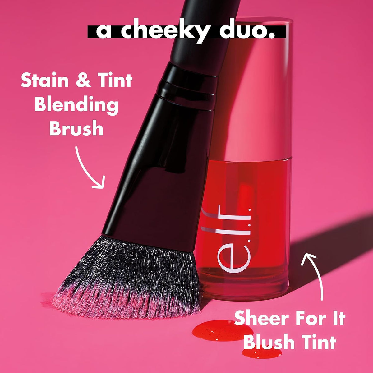 e.l.f. Sheer For It Blush Tint, Multi-Use, Long-Lasting Lip & Cheek Makeup, Creates A Natural Flush Finish, Vegan & Cruelty-Free, Cherry Cola