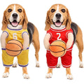 2025 New Dog Halloween Costumes, Dog Basketball Costume with Ball, Halloween Costumes with Basketball, Costume for Small Medium Large Dogs (1*RED, Small)