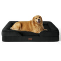 Bedsure Orthopedic Dog Bed Medium Size Dogs - Washable Small Medium Dog Cat Bed Waterproof, Comfort Cats Couch Sofa with Washable Removable Cover, Pets Bed with Nonskid Bottom, Grey, 28"