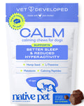Native Pet Calming Chews for Dogs Medium Breed - 60 Calming Dog Treats - Hemp Seed, Melatonin, L-Theanine - Supports Calm Behavior - 30 Chews