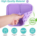 LUKITO Lick Mat for Dogs & Cats 2 Pack, Slow Feeder Licking Pad with Suction Cups for for Anxiety Relief and Boredom Reducer, Perfect for Bathing Grooming