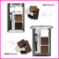 wet n wild Ultimate Eyebrow Makeup Kit, Long-Lasting Matte Brow Powder, Tweezers, Wax & Brush, Built-In Mirror, Purse-Friendly Compact - Dark Brown