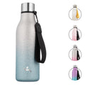 Konokyo Insulated Water Bottle with Strap,18 oz Double Wall Stainless Steel Vacuum Bottles Metal Water Flask,Macaron Green