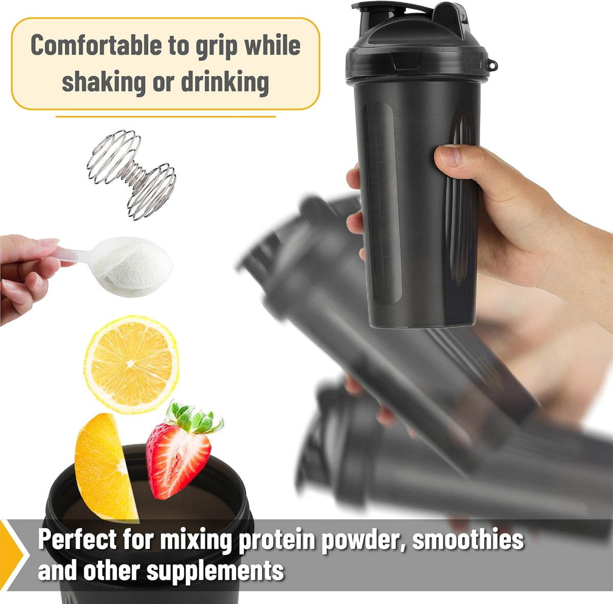 Mr. Pen- Shaker Bottles for Protein Mixes, 28 oz, Leak Proof