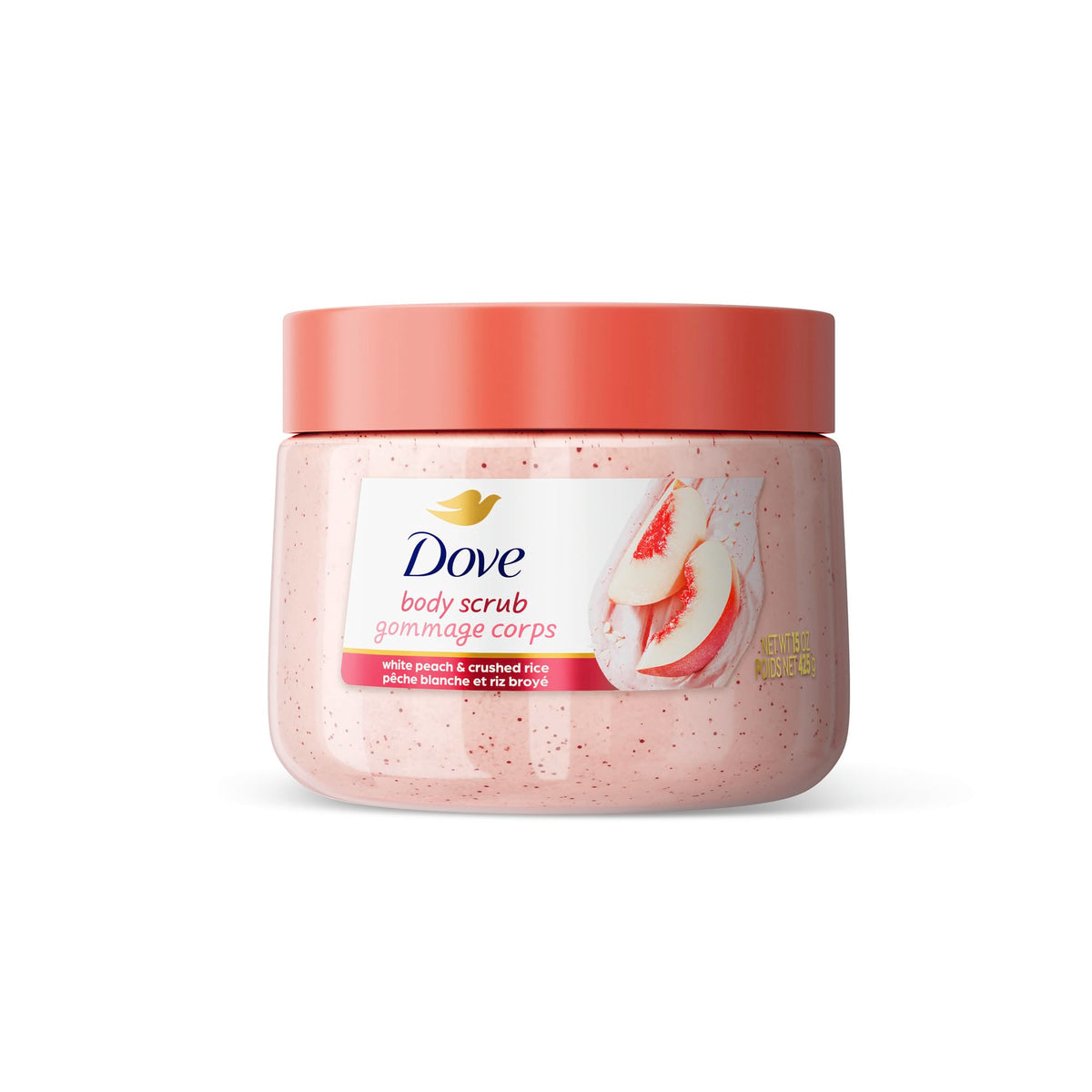 Dove Body Scrub Macadamia & Rice Milk, 15 oz | Exfoliating body scrub that deeply nourishes and reveals soft, smooth and radiant skin