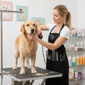 Gliitatu Dog Grooming Apron Smock Waterproof Apron for Dog Groomer Hair Resistant Barber Apron for Salon (1 Pack)