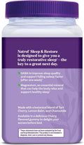 Natrol Sleep & Restore Magnesium Glycinate Blend Gummies, Cherry, 60 Count | Melatonin-Free, Nightitme Sleep-Aid for Adults, Calm Magnesium Glycinate with GABA, Botanical Blend, 100% Drug-Free