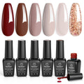 Beetles Halloween Cat Eye Gel Nail Polish Set, 6 Colors Glitter Gel