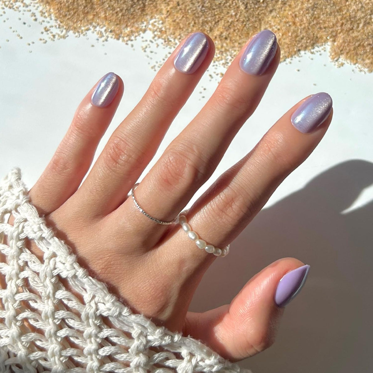 Glamnetic Press On Nails - Short Round, Glossy Fake Nails 30 Pc Full Kit | Neutral press on nails, 12 sizes. Everyday glue-on set. Waterproof, chip-resistant, up to 2 weeks wear