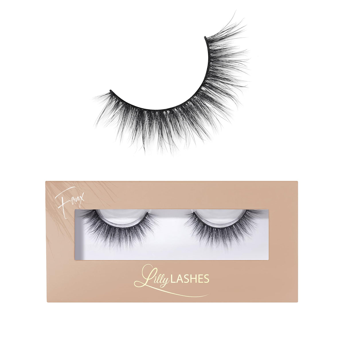 Lilly Lashes Everyday Miami Natural Lashes, Faux Mink Natural Eyelashes, False Eyelashes Everyday Use, Individual Lashes Reusable up to 20x, No Lash Glue Included (13mm)