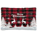 Christmas Patch Pet Bed Pad Soft Dog Bed Mat with Anti-Slip Bottom, Machine Washable Crate Pad Mattress for Dog Sleeping- 24 * 18inches