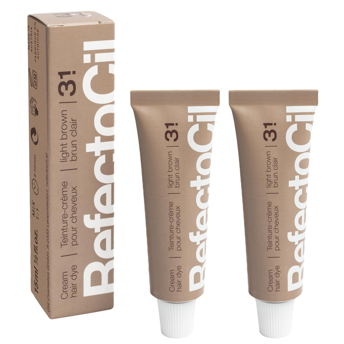 RefectoCil Cream Hair Dye 2-Pack – Professional Long-Lasting Hair Tint | Twin Pack for Regular Users and Salons – Use With 3% Developer (Sold Separately)