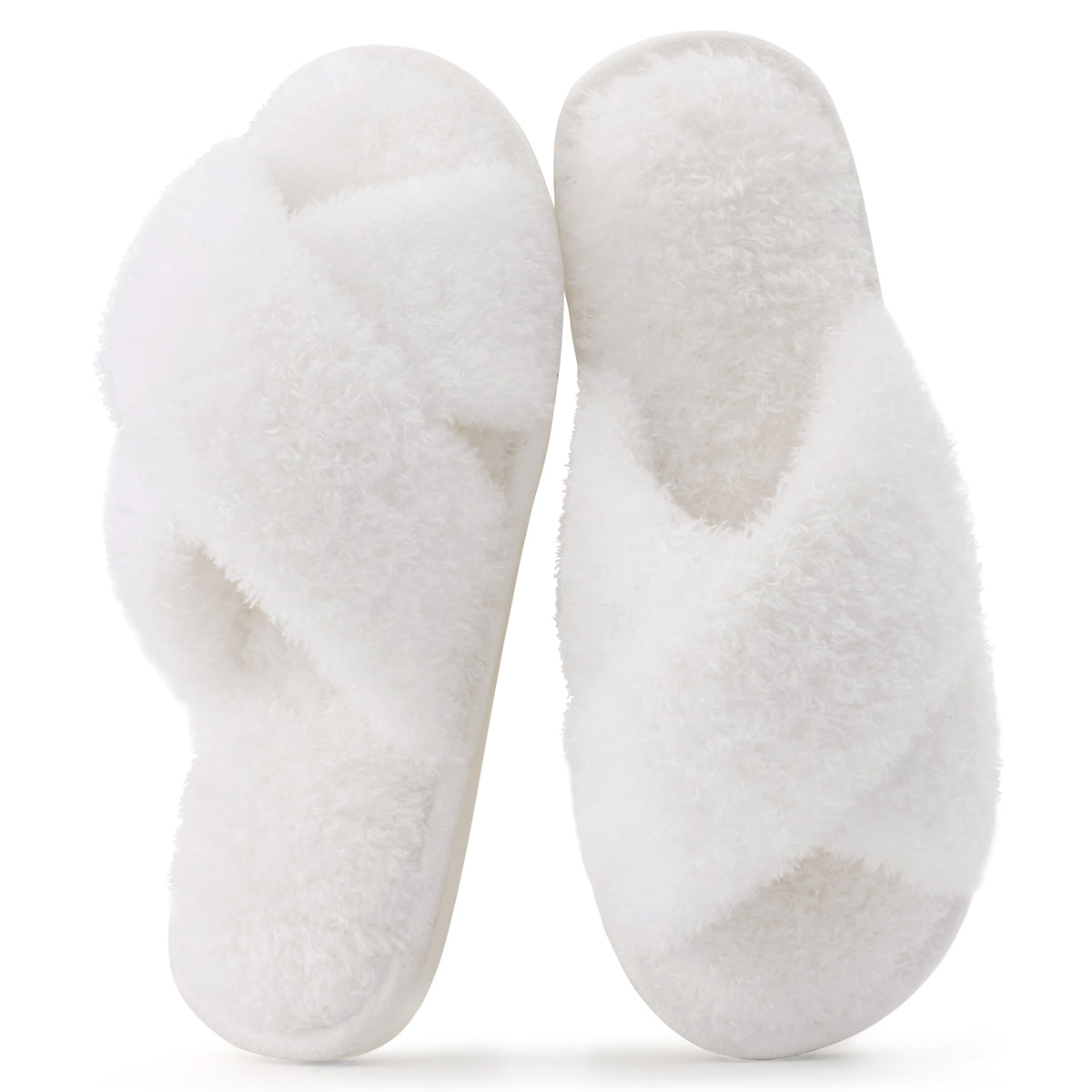 Evshine Memory Foam Fuzzy House Slippers for Women