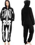 Spooktacular Creations Halloween Skeleton Costume, Unisex Skeleton Costume Jumpsuit for Adult Halloween Themed Parties