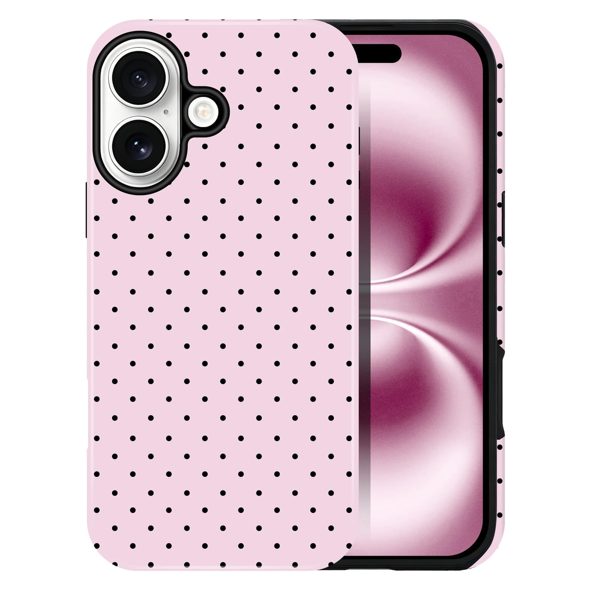 Polka Dot Pattern Phone Case for iPhone 13/14 6.1", Wine