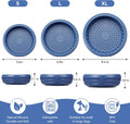Dog Lick Bowl, Animire Freeze Lick Mat for Dogs, Non-Slip Slow Feeder Licking Bowl Enrichment Treat for Distraction Anxiety Relief, Food Grade Silicone, Dishwasher Safe(Dark Blue,S)