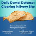 Virbac C.E.T.® Enzymatic Oral Hygiene Chews for Dogs, Medium - Plaque & Tartar Control - Single Layer Beefhide with Exclusive Dual-Enzyme System & Tasty Chicken Flavor - Easy to Give Dog Dental Chew