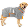 Dog Bathrobe, Super Absorbent for Small to Large Dogs, Dark Blue XL | Dog Robes with Soft Fleece, Warm & Cozy, Adjustable Fit, and Quick Drying Coat for Baths Swimming and Grooming